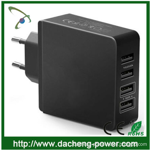 Factory hotly selling 4 port usb wall charger 5V 7.2A for phone ipad( EU Plug)